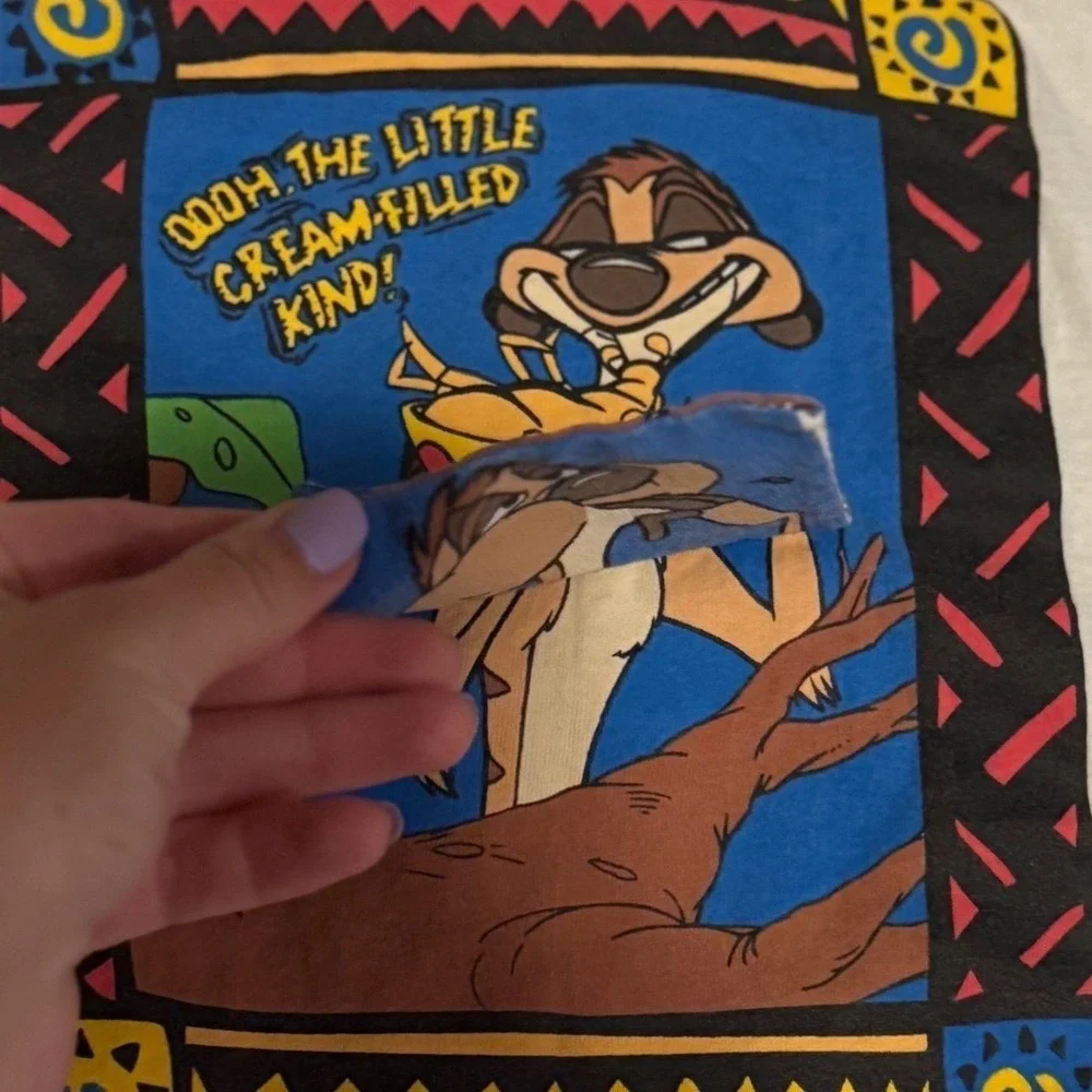 Vintage 1994 Disney Lion King Lift Flap Timon 2pc Kids Set Collectors Rare AOP